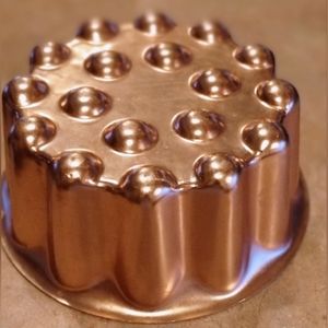 Vintage Mirro Copper Color Round Dimpled Jello Dessert Mold 4 Cup